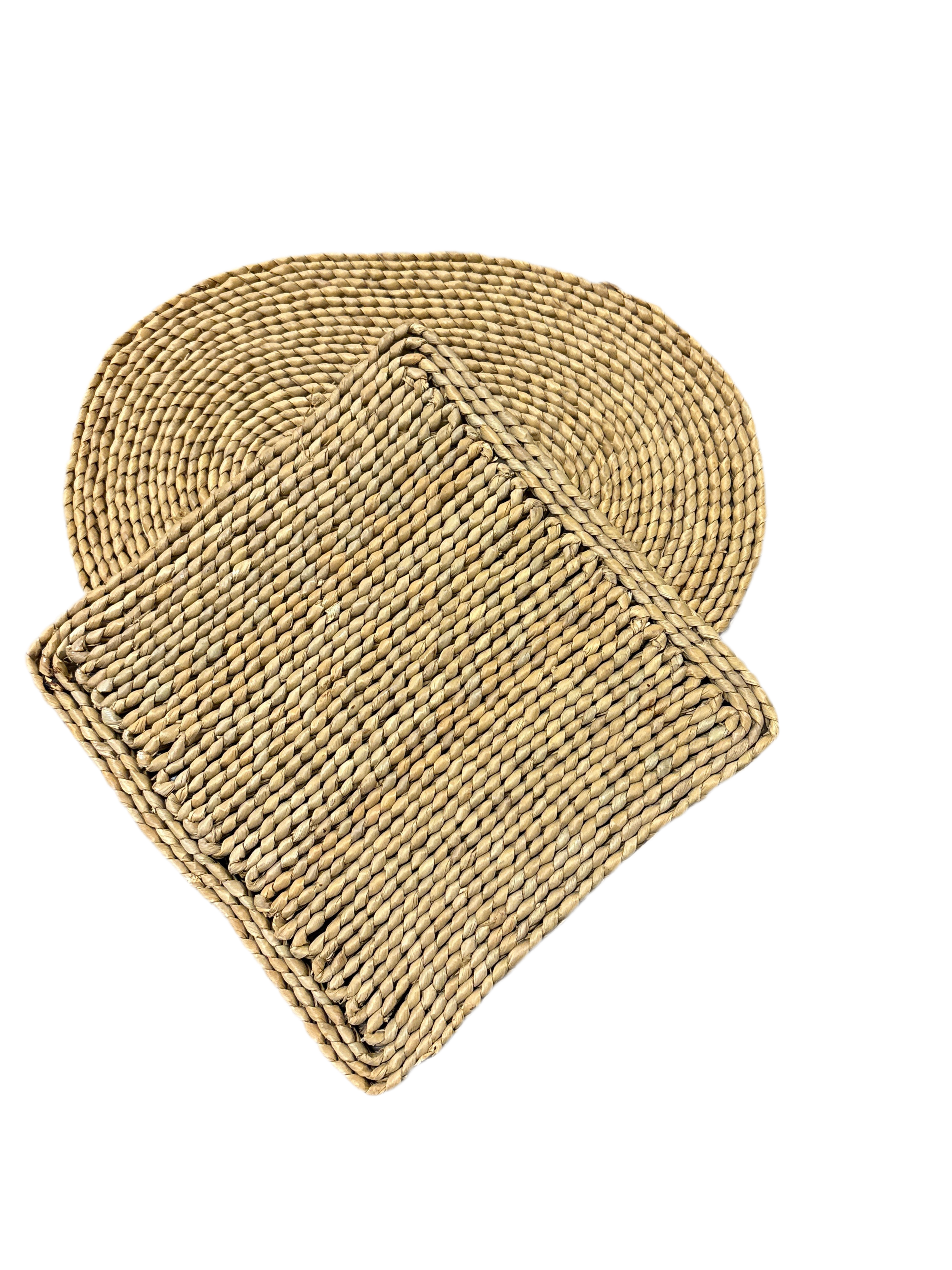 Woven trivet set oval & square rental