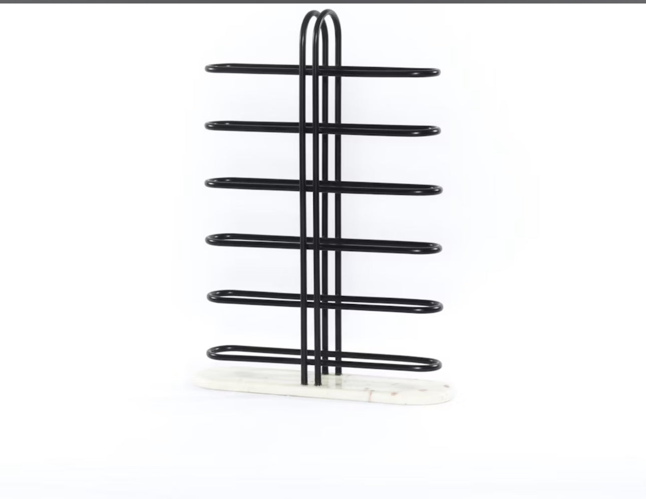 Marble iron wine storage shelf display rental