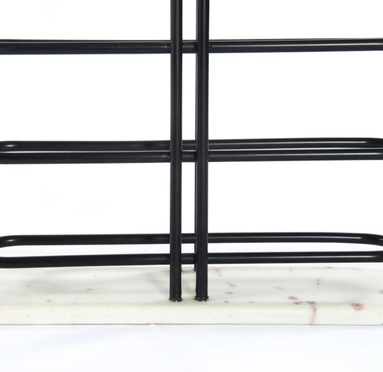 Marble iron wine storage shelf display rental