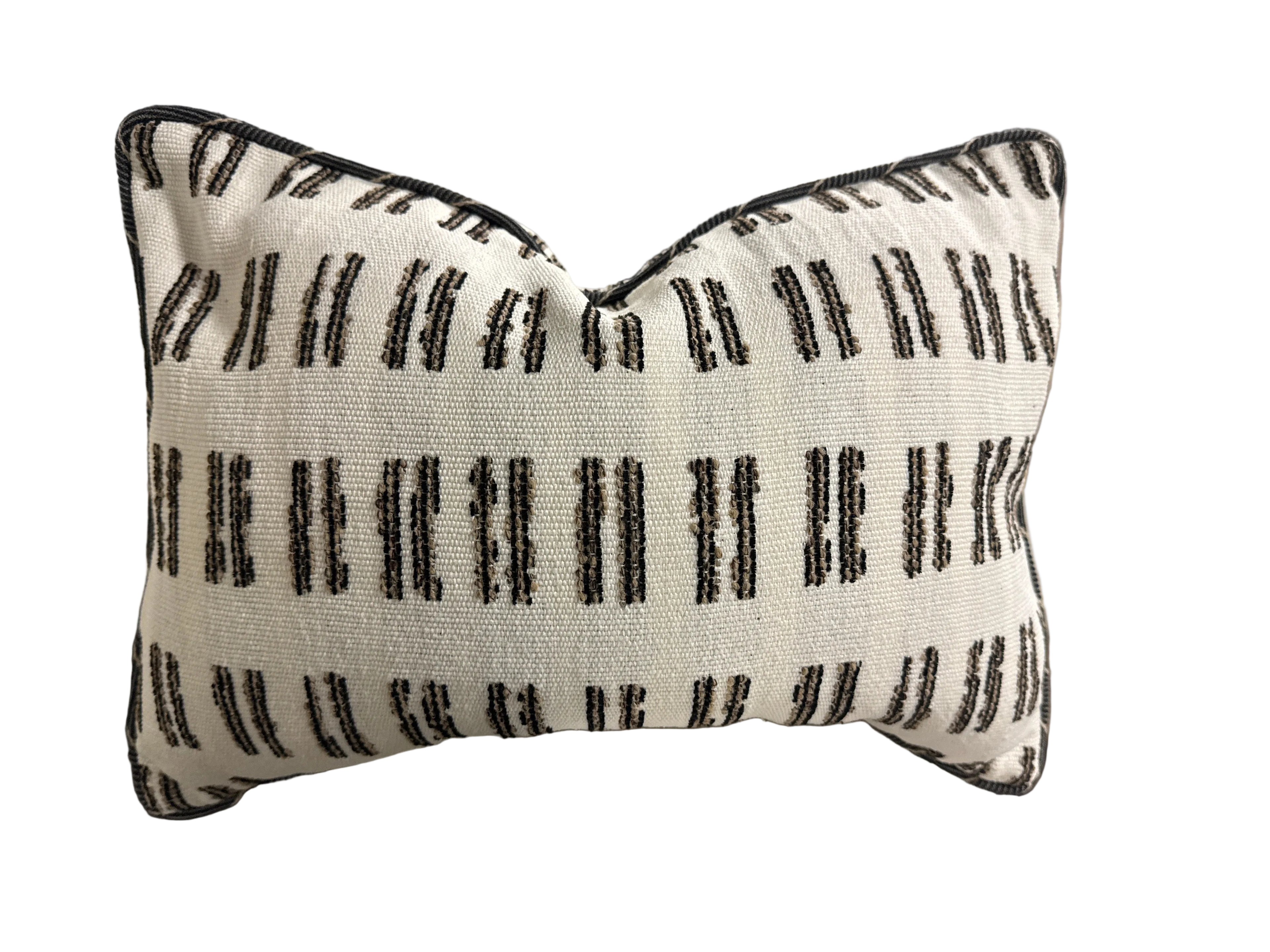 Black and white textured pillow rental