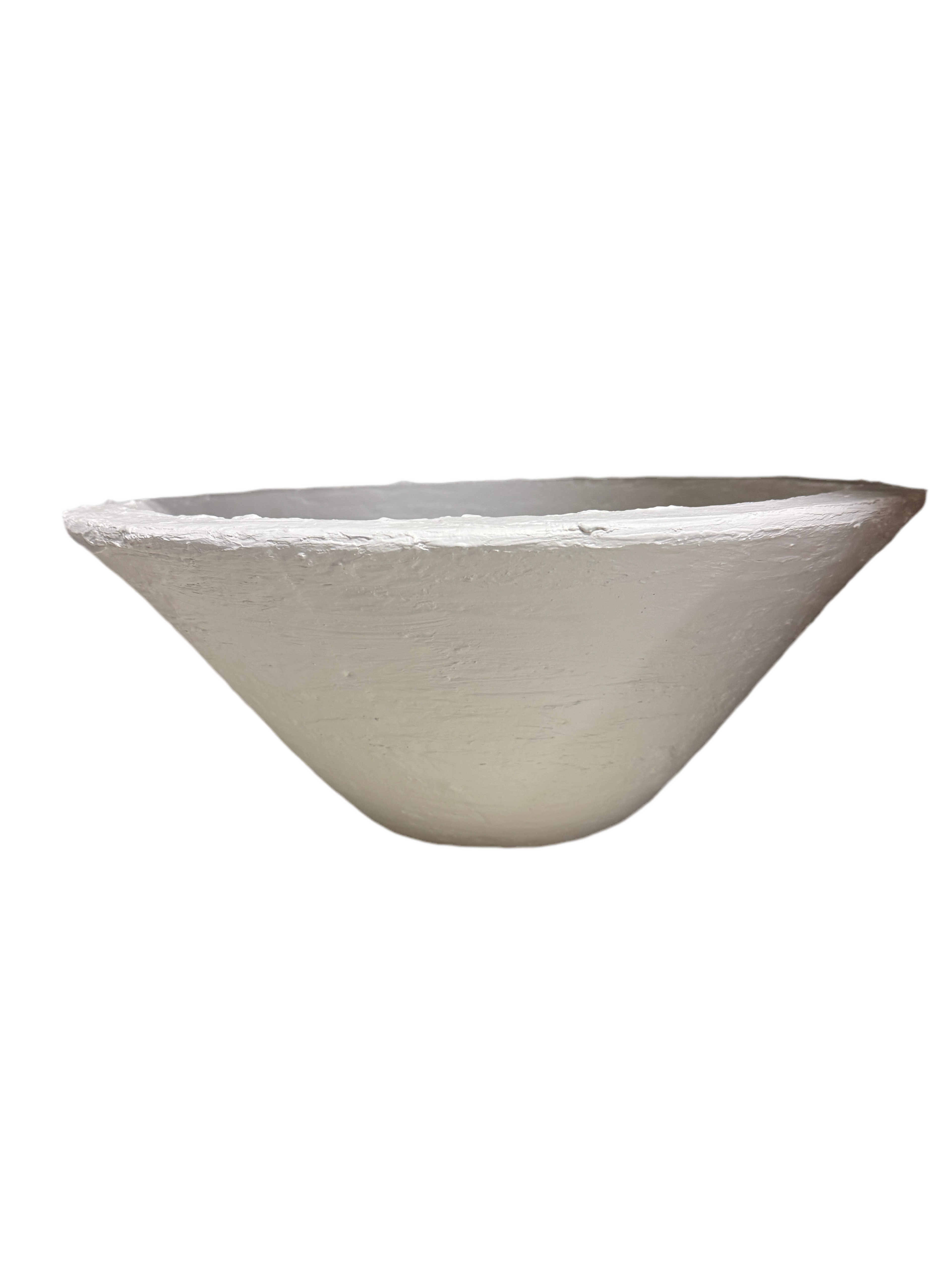 Large white plaster bowl rental