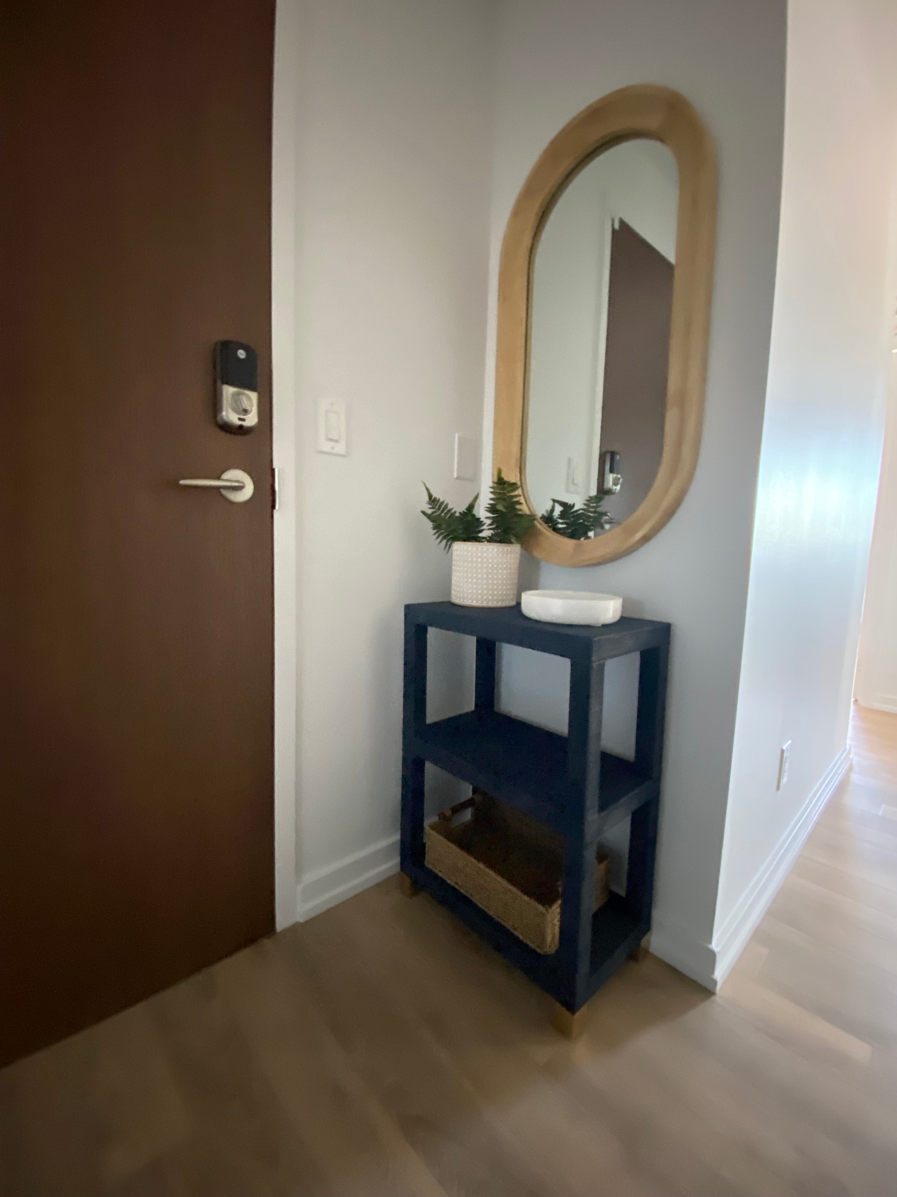 Wooden elongated mirror rental