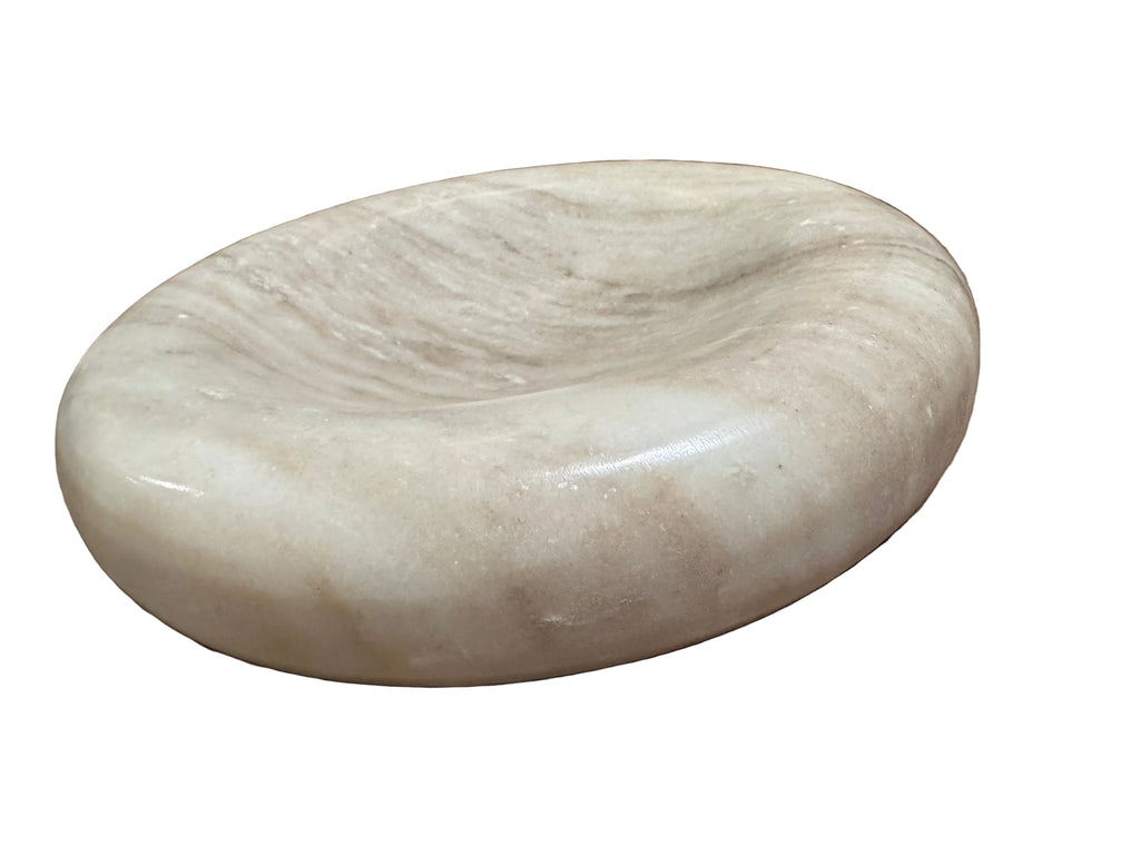 Alabaster thick low bowl rental