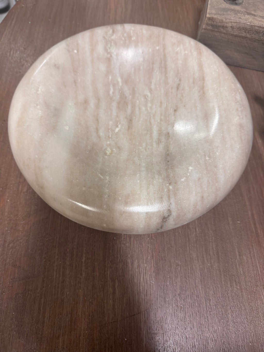 Alabaster thick low bowl rental