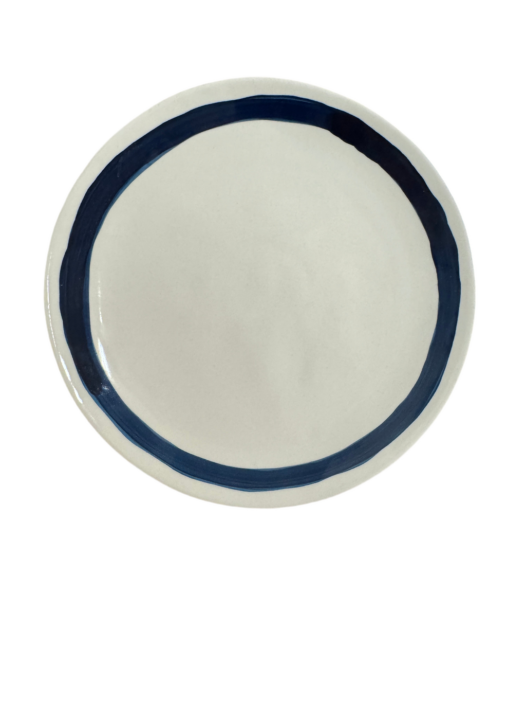 Navy rimmed lunch plate rental ( set of 4)