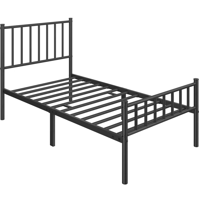 Black metal twin bed frame rental