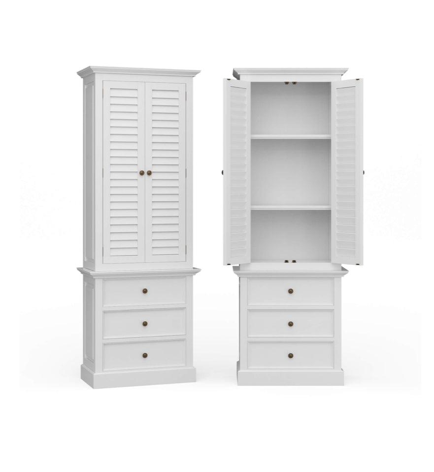 Louvered tall cabinet rental ( available mid August)