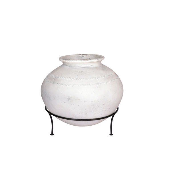 Vintage inspired floor vase with stand rental