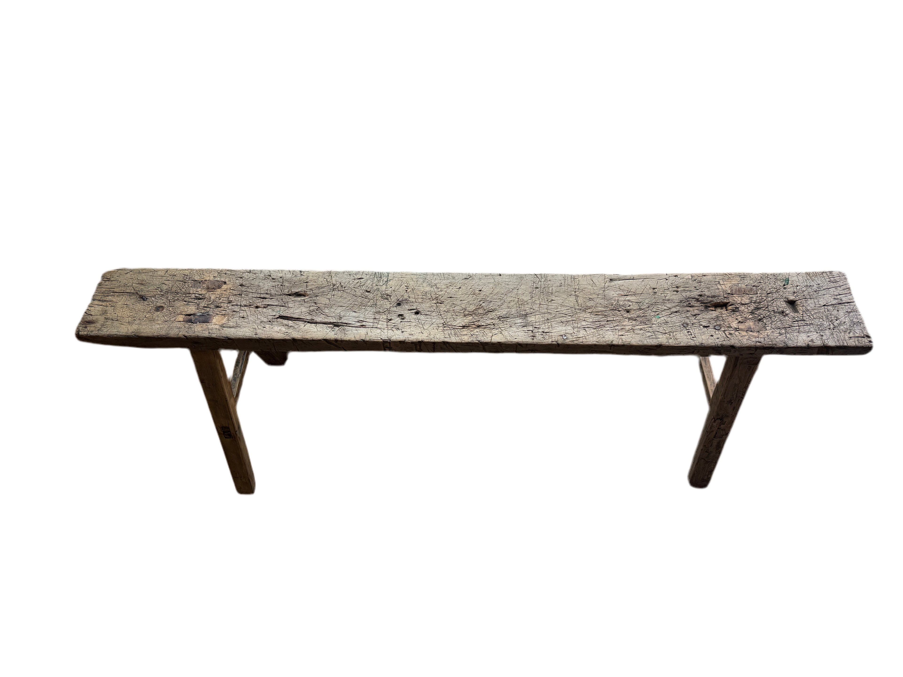Rustic narrow bench rental
