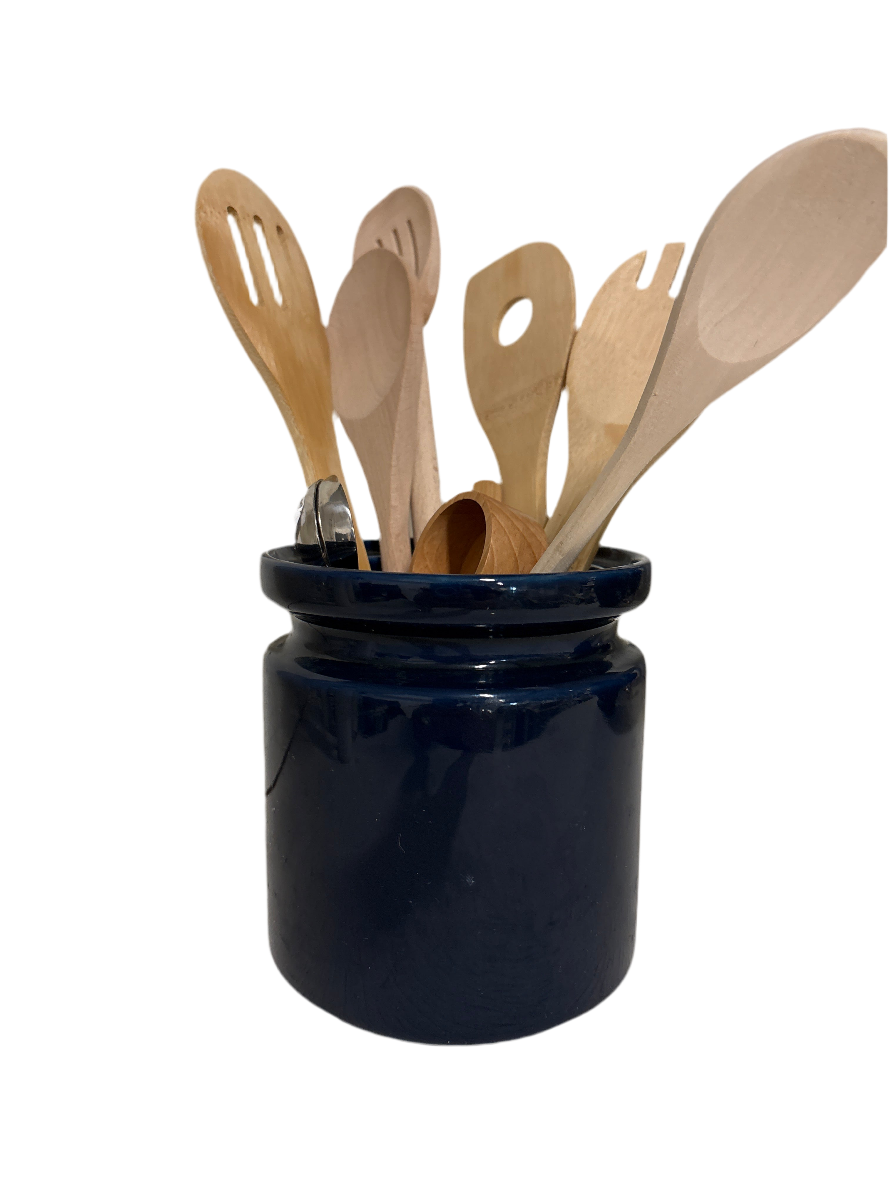 Navy crock utensil holder rental