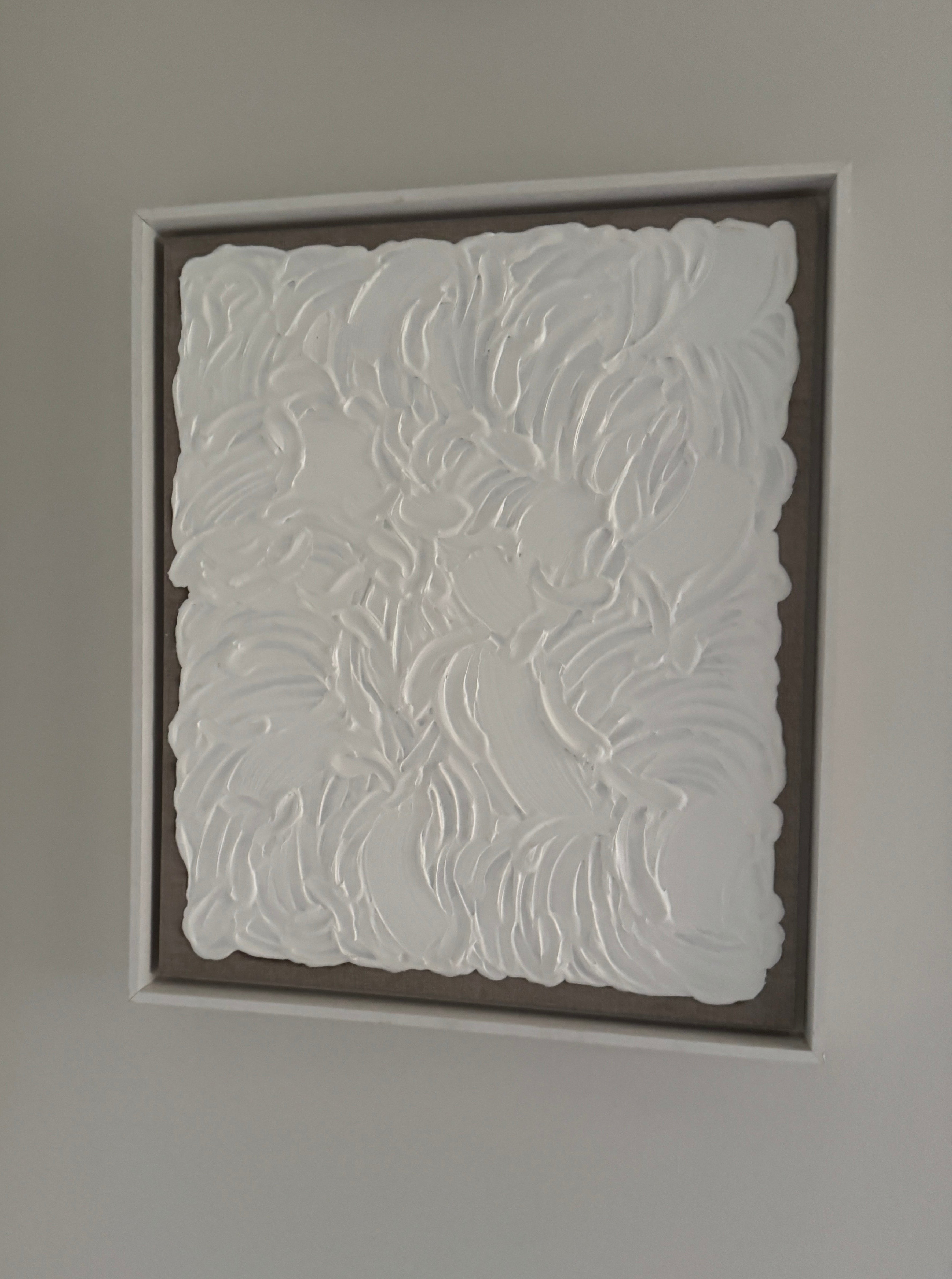 White plaster framed canvas rental