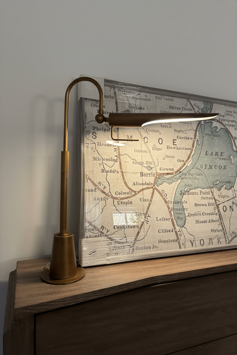 Brass desk lamp rental