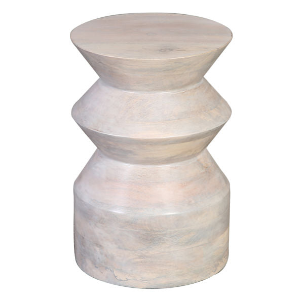 Turned wooden side table rental