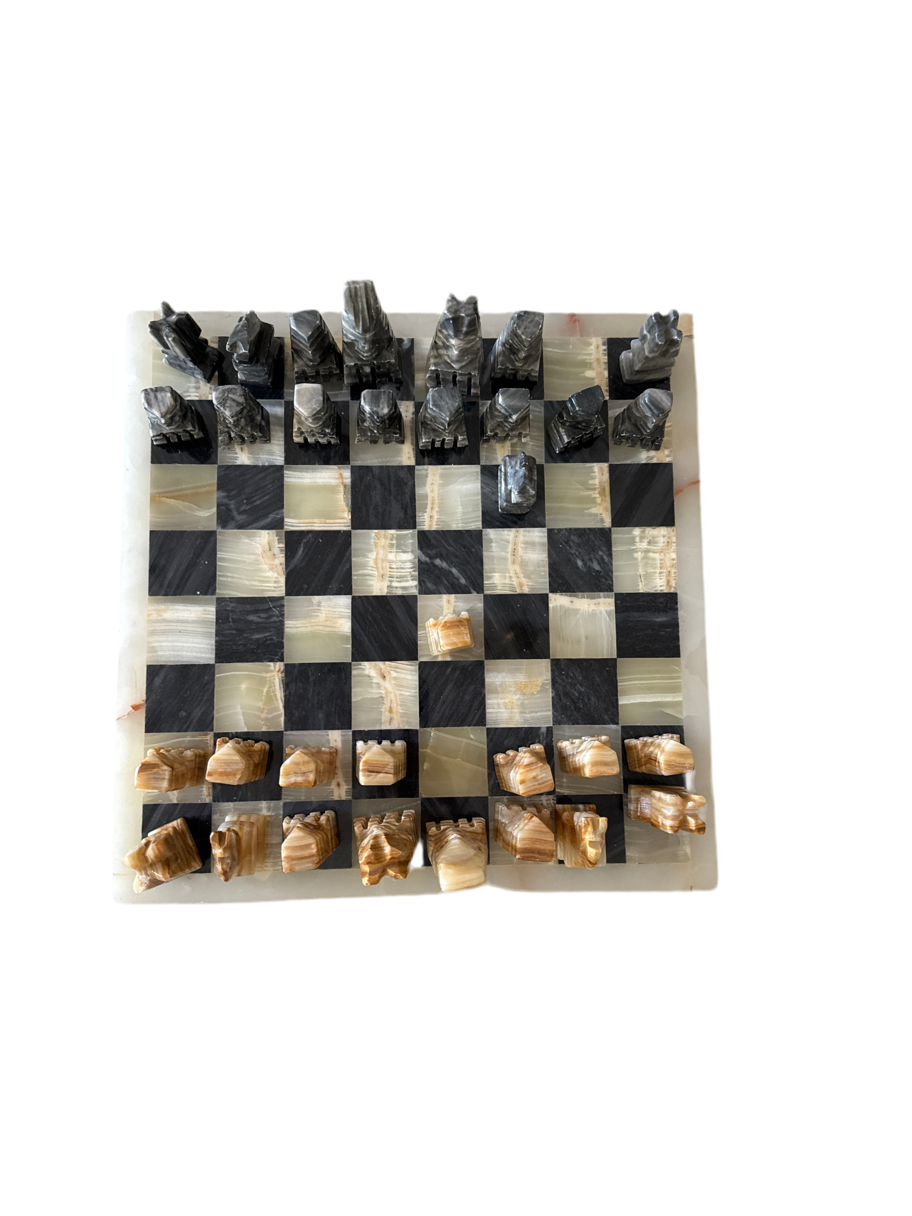 Vintage marble chess set rental