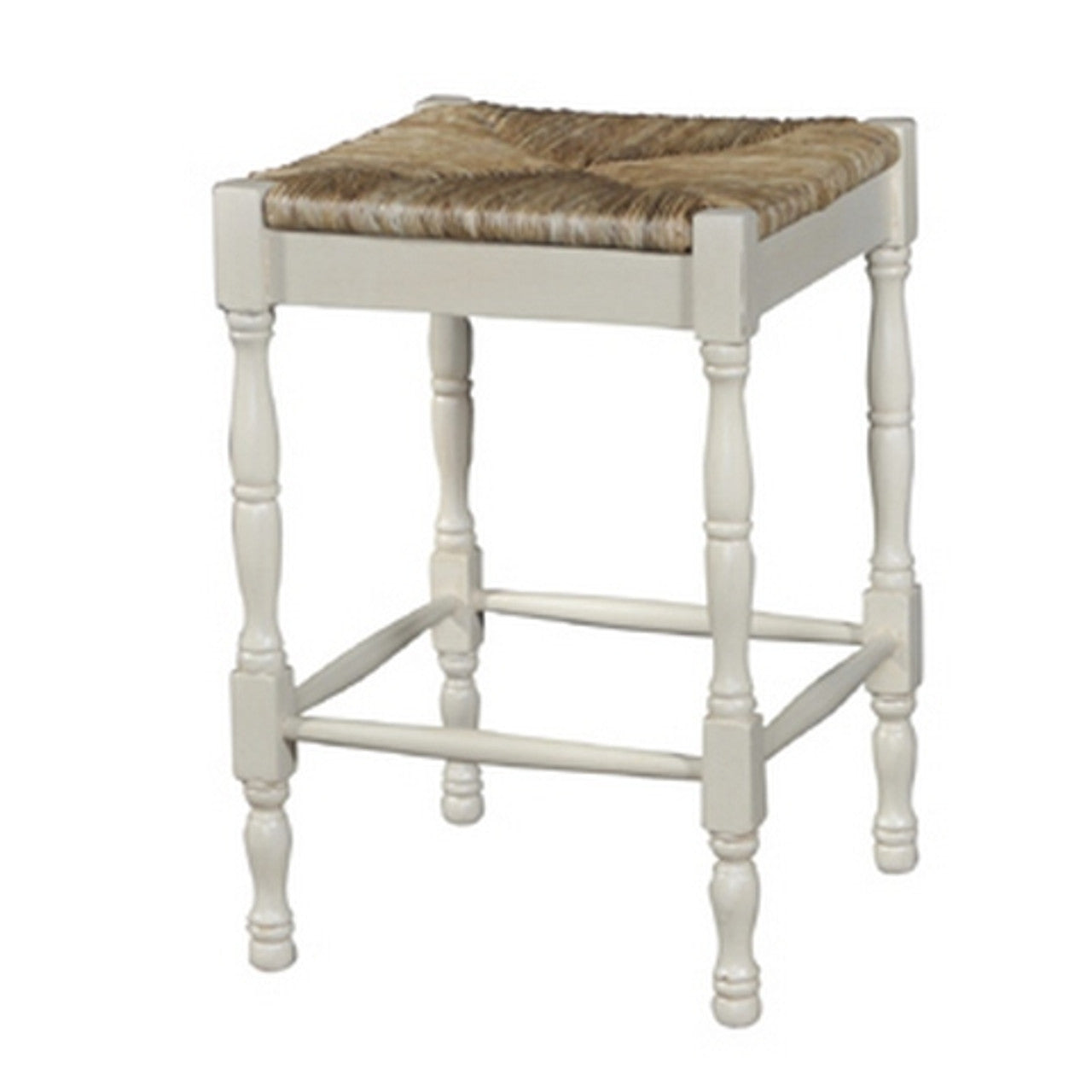 White and seagrass counter stool rental ( Available mid August)