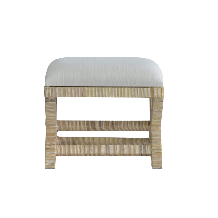 Rattan & Linen bench rental ( available mid August)