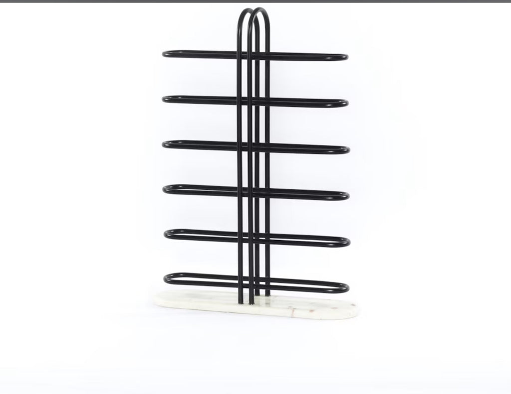 Marble iron wine storage shelf display rental