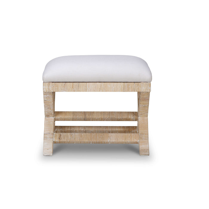 Rattan & Linen bench rental ( available mid August)