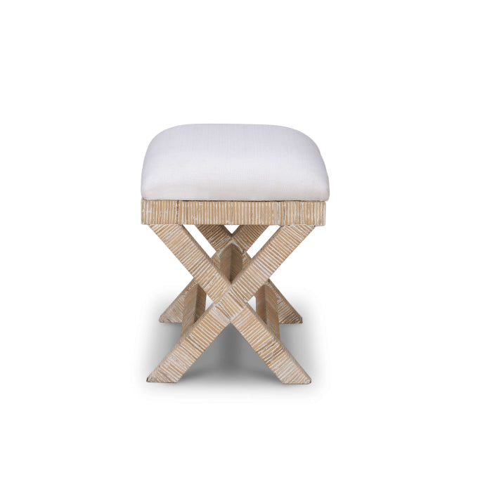 Rattan & Linen bench rental ( available mid August)