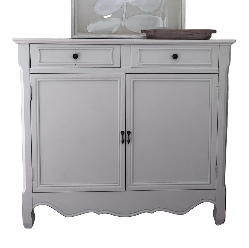 White Console dresser rental
