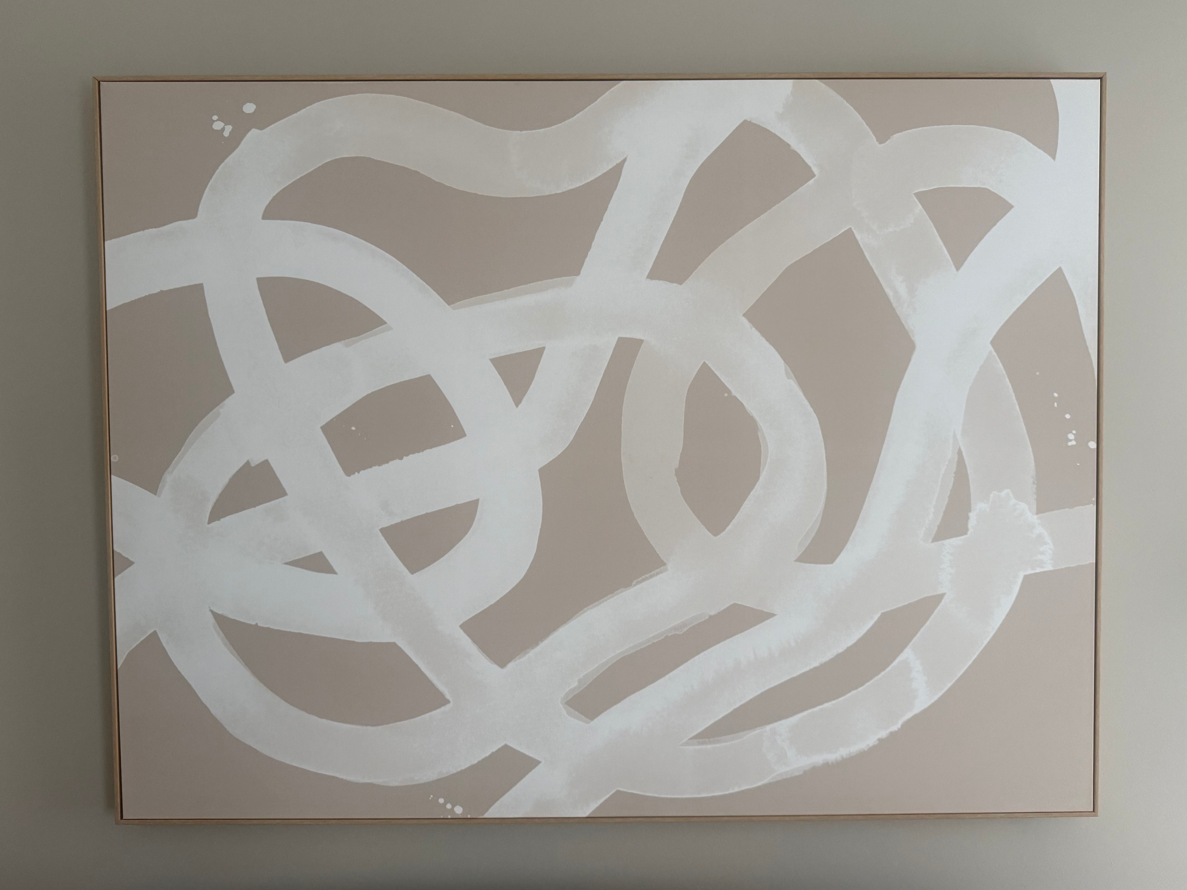 Large Neutral abstract canvas rental