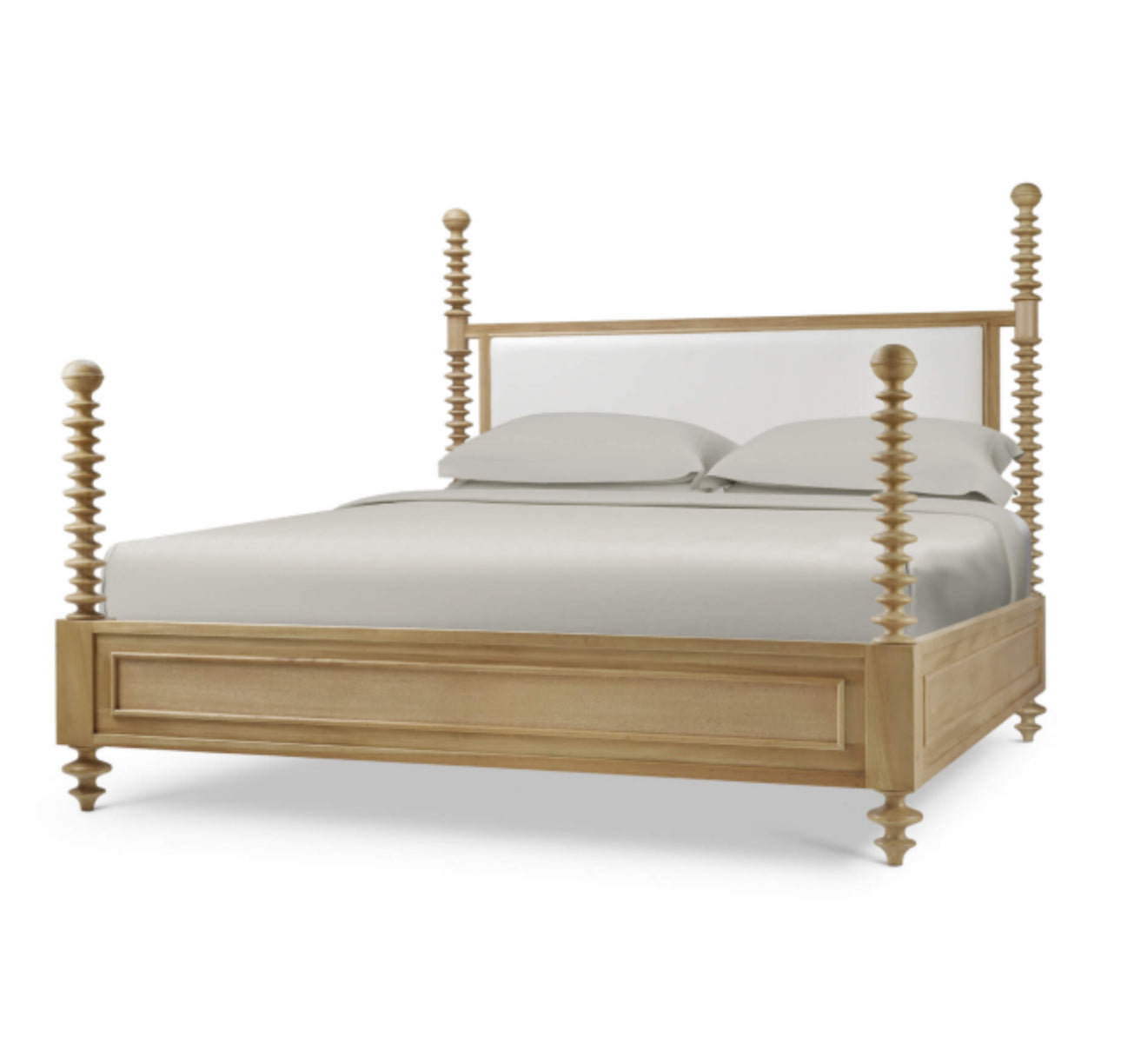 Turned spindle four poster king bed rental