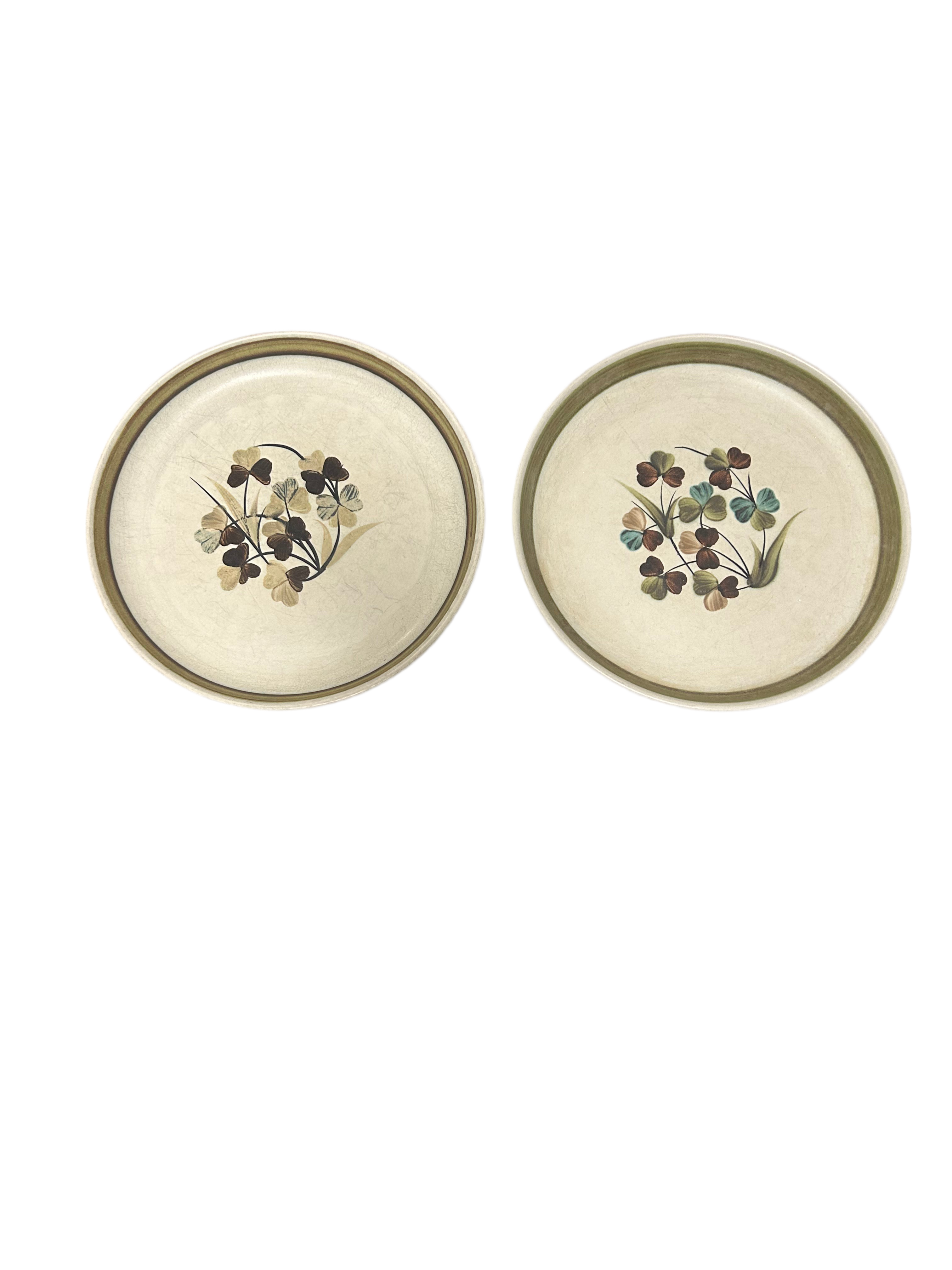 Vintage Botanical plate set of 2 rental