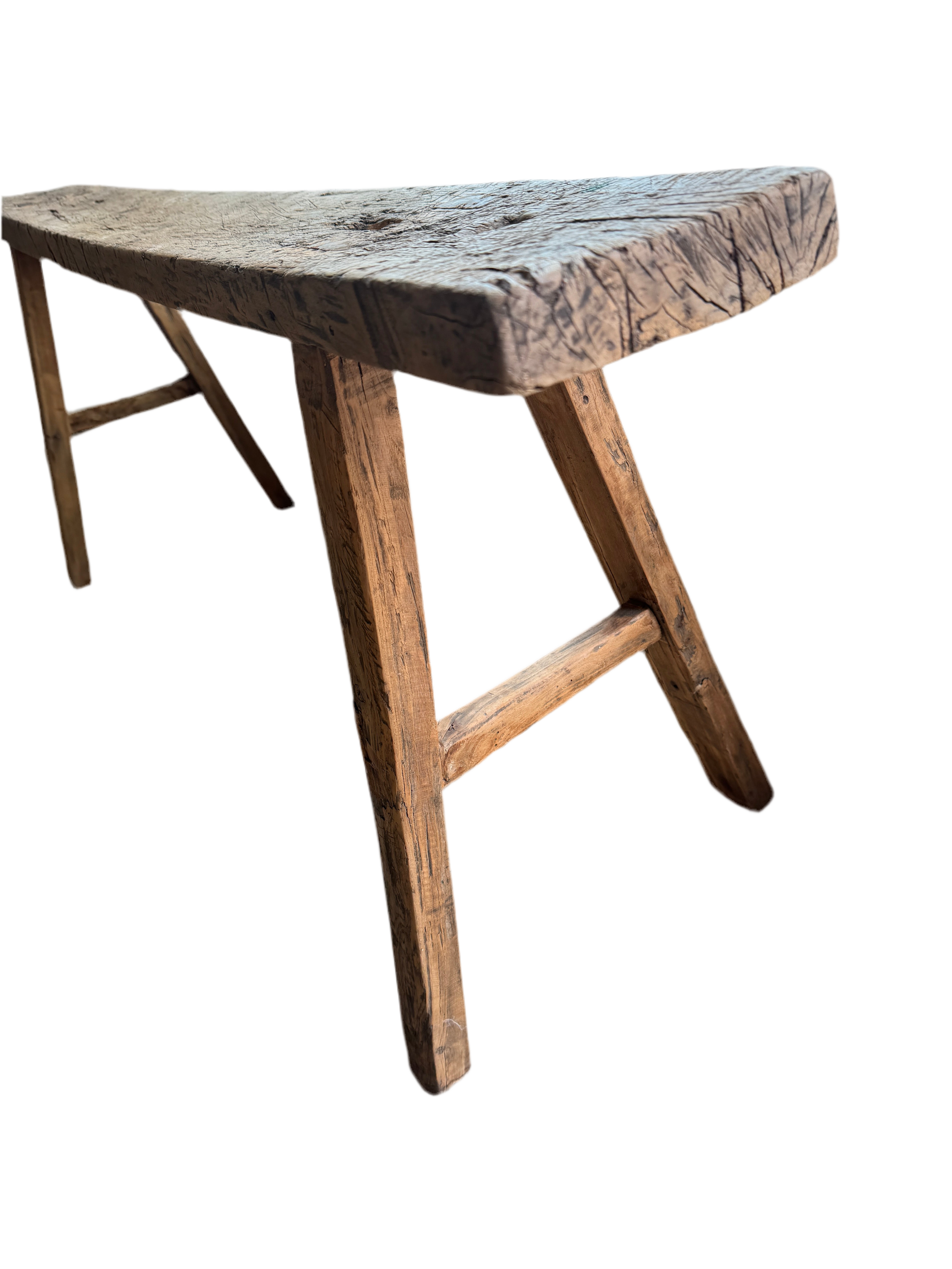 Rustic narrow bench rental