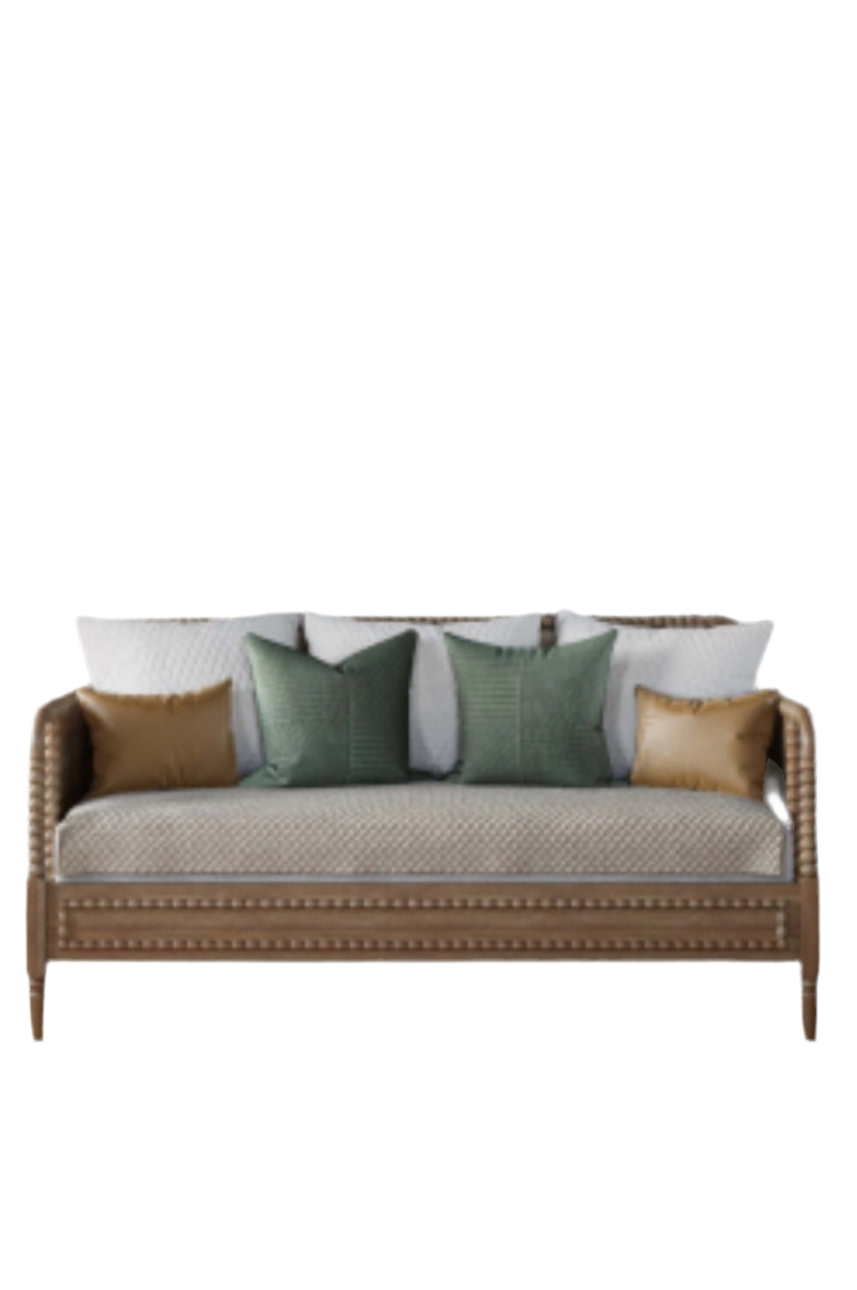 Beaded wooden daybed rental