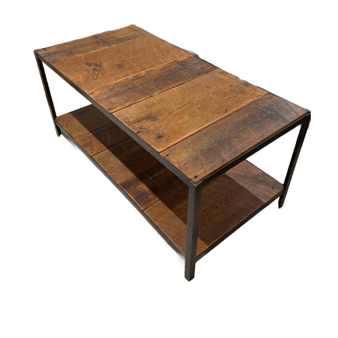 Rustic rectangular coffee table rental