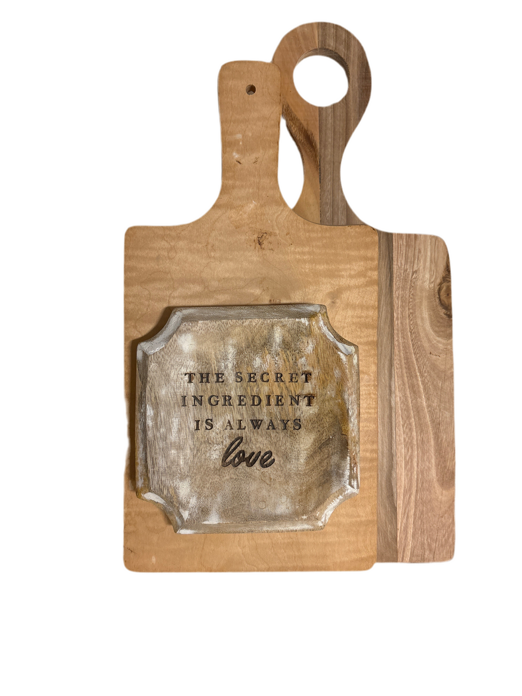 Wooden boards trio for styling rental