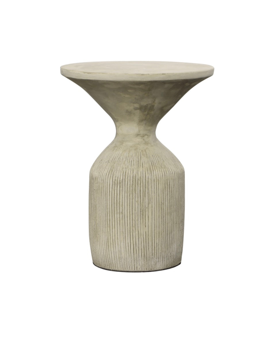 Concrete indoor outdoor side table rental