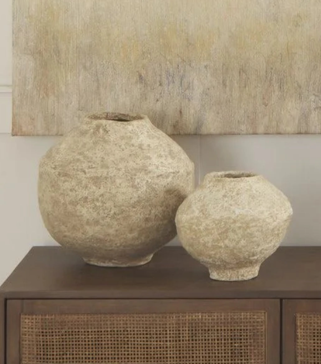 Papier mache tall vase set rental