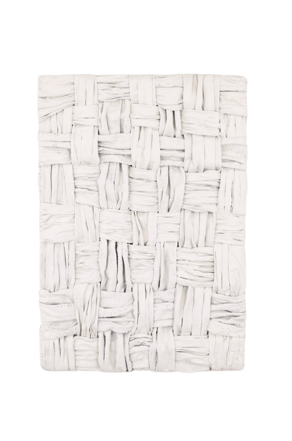 Large Woven textured white wall decor rental