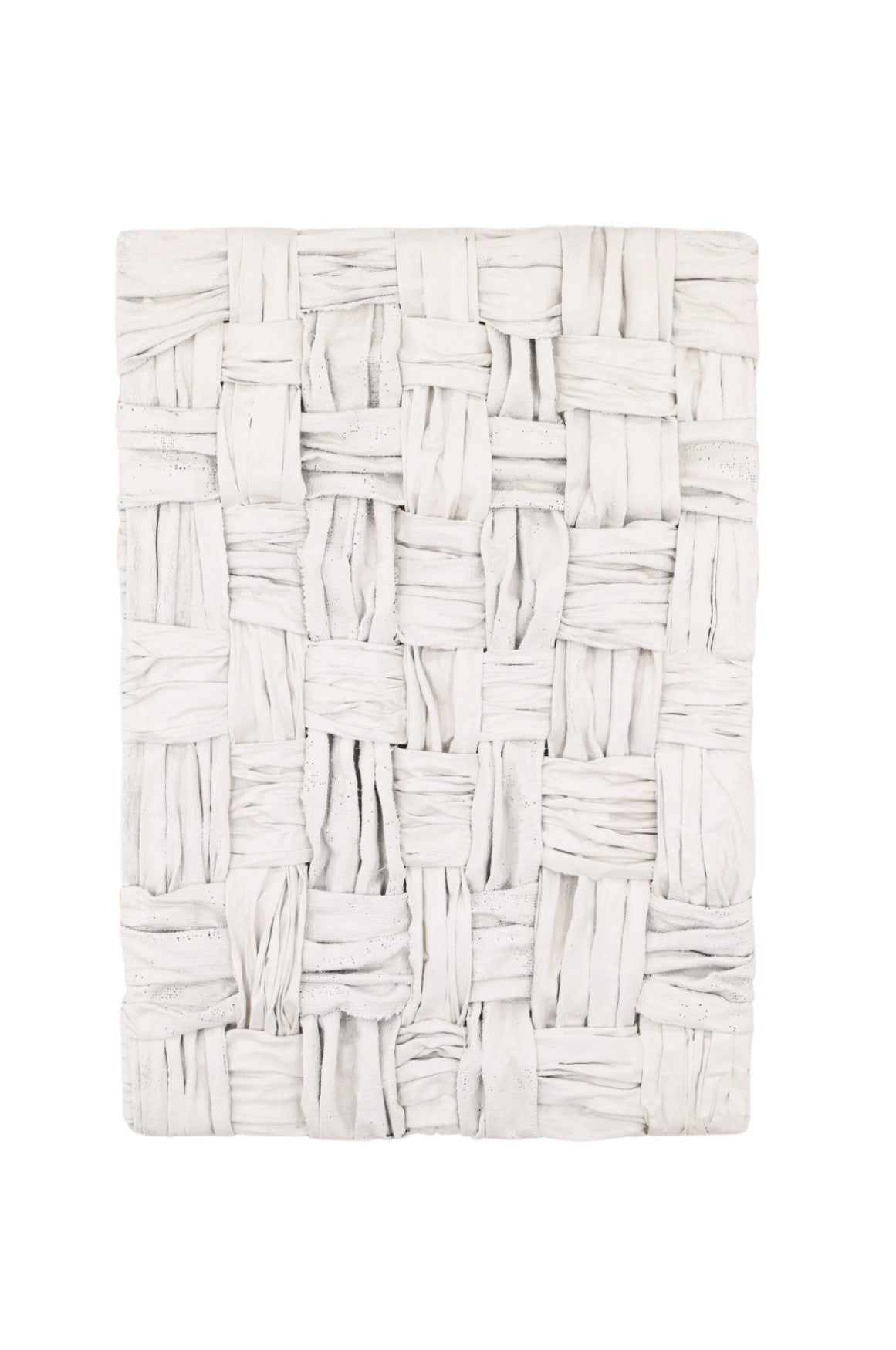Large Woven textured white wall decor rental