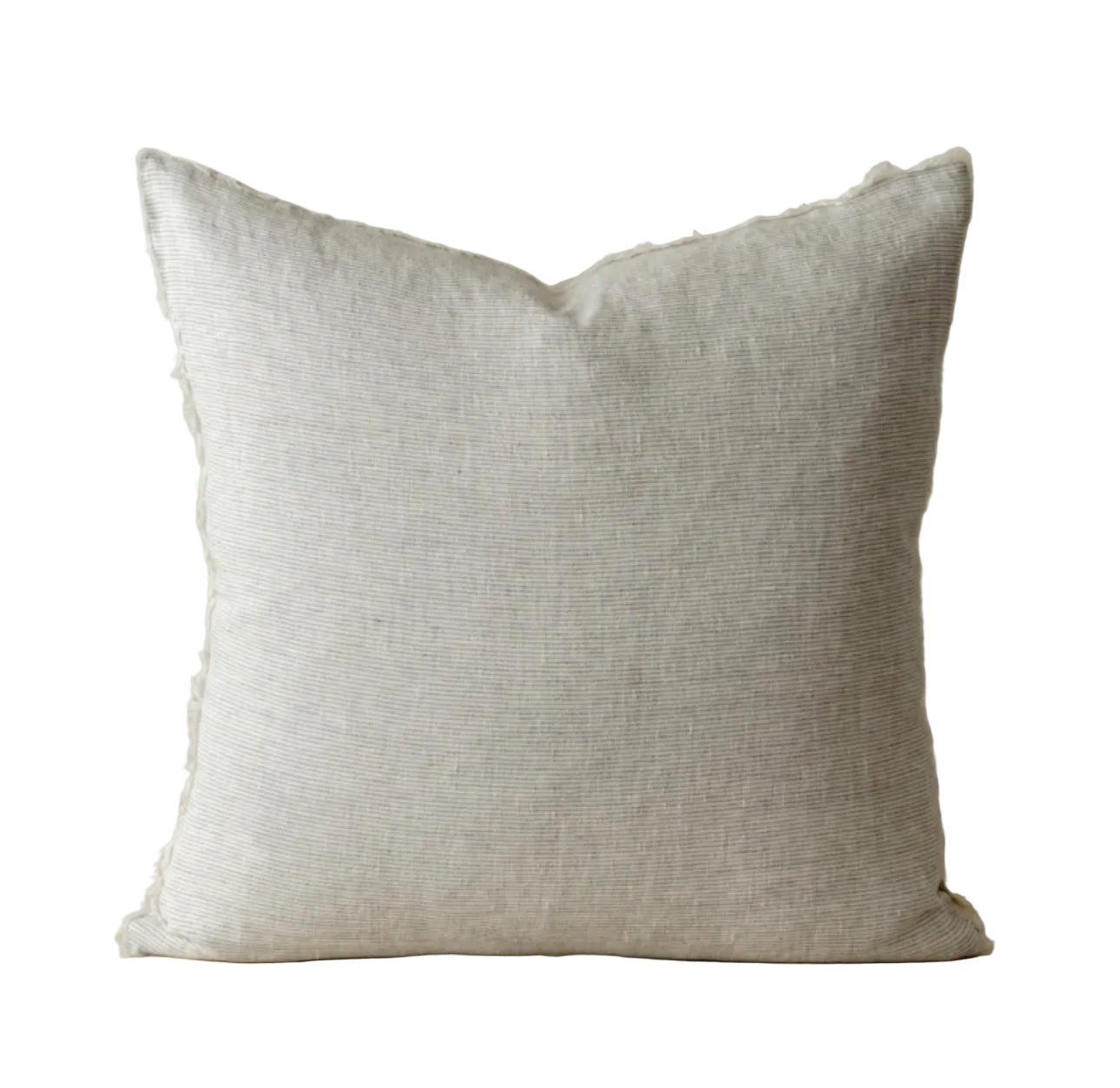 Linen striped pillow 24x24” - grey rental