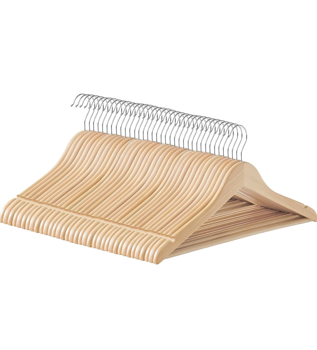 Wooden Hangers for styling closet rentals