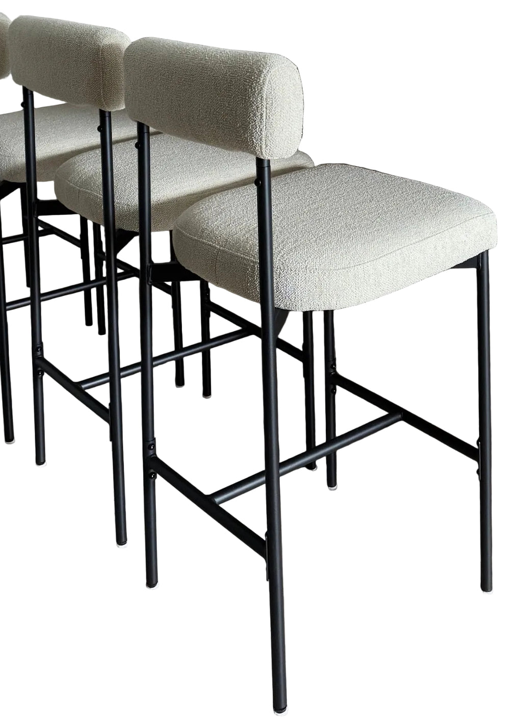 Black and off white counter stool rental