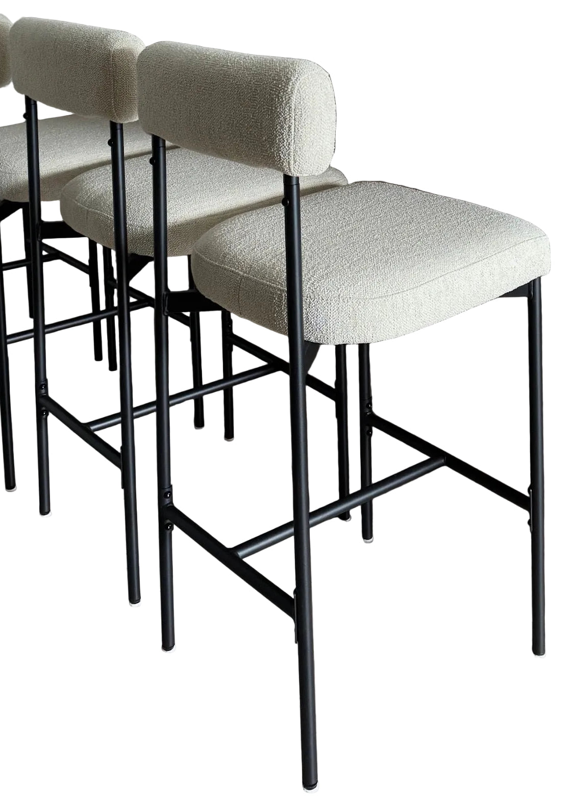 Black and off white counter stool rental