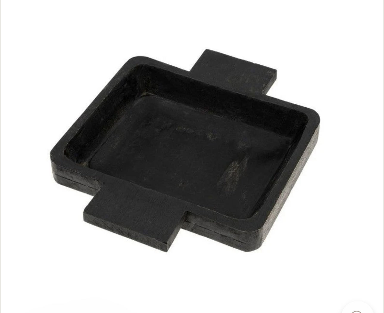 Dough bowl tray with handles - black rental