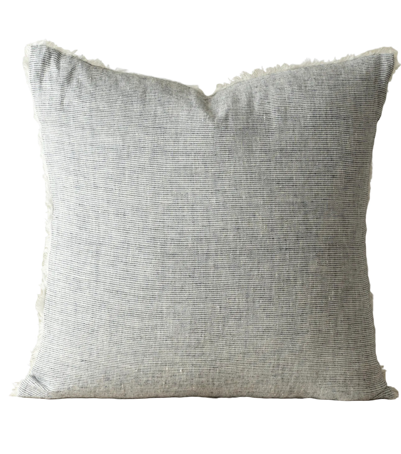 Linen striped pillow 24x24” - navy rental
