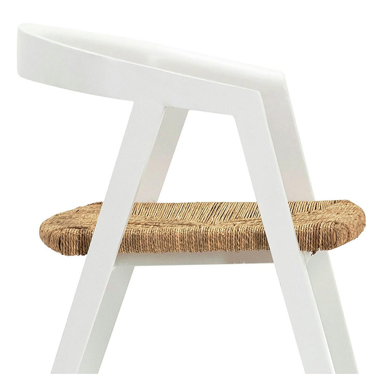White curved back wooden dining chair rental