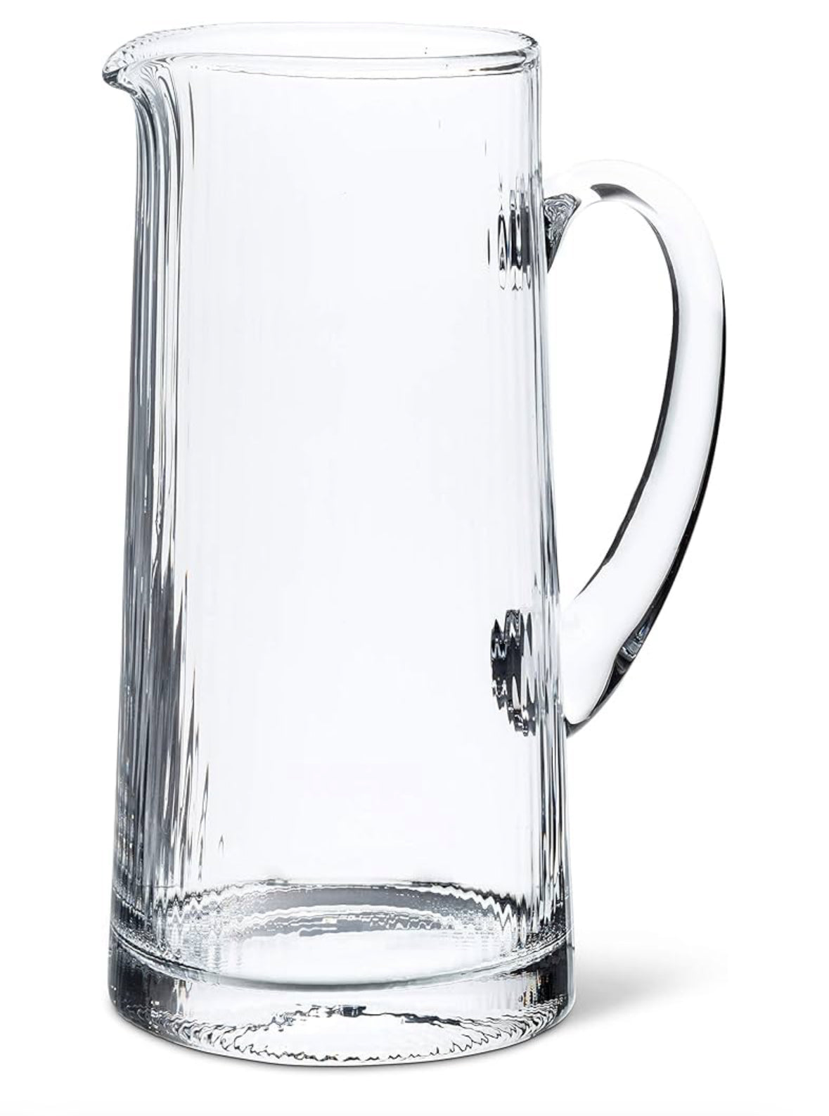 Ribbed glass pitcher rental