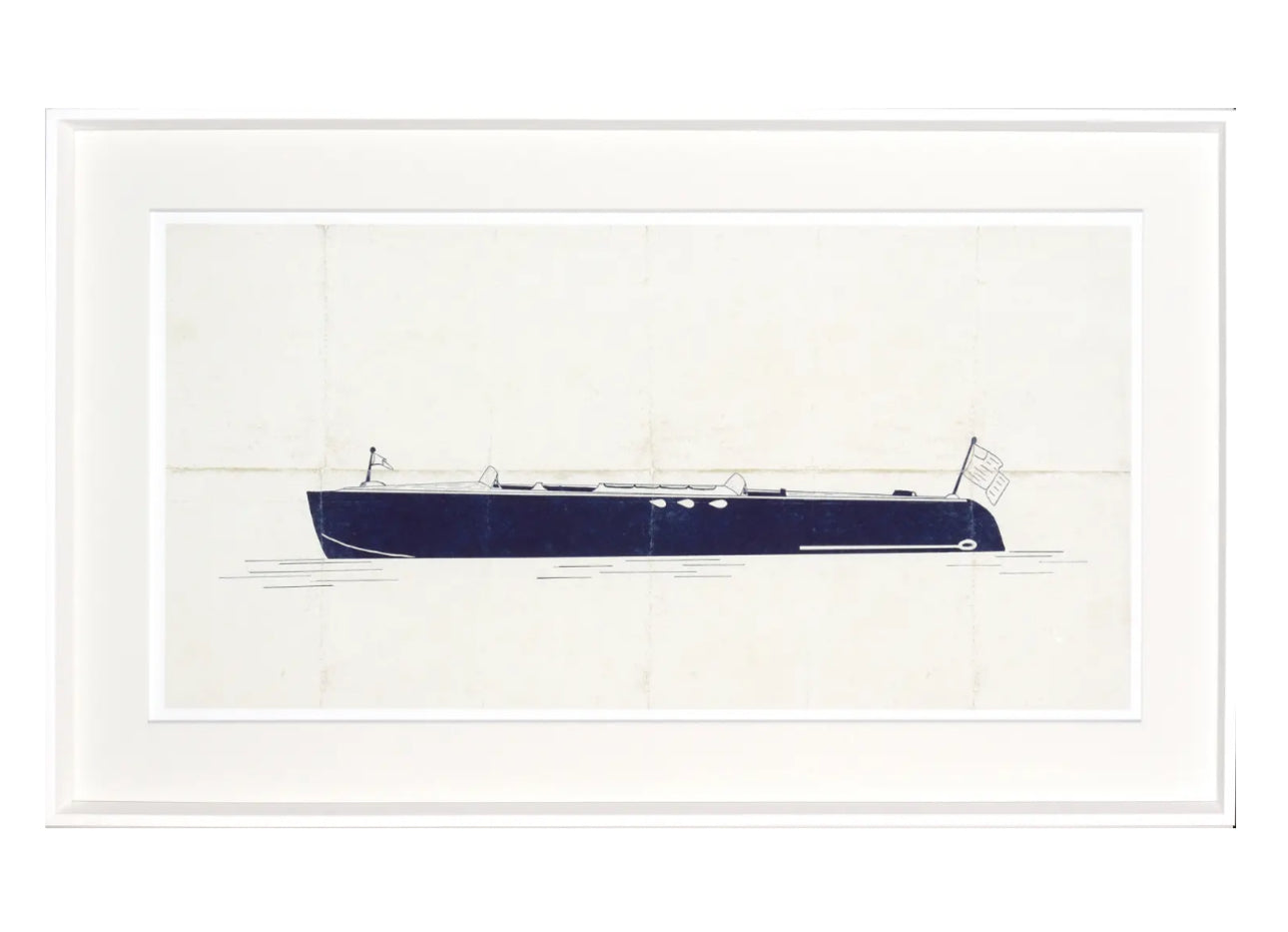 White and navy blueprint art rental ( available mid November)