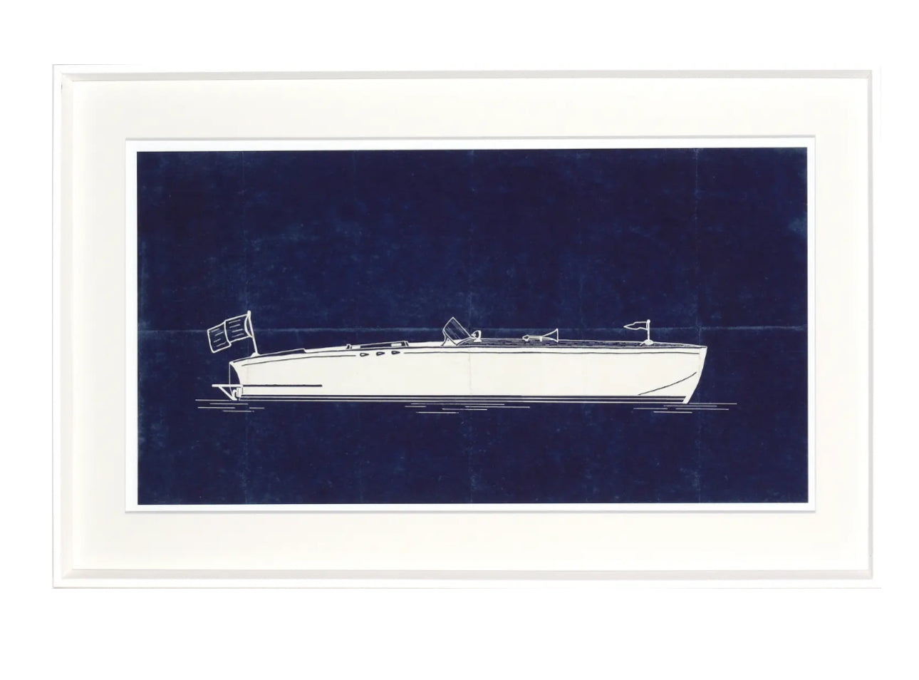 navy and white blueprint art rental ( available mid November)
