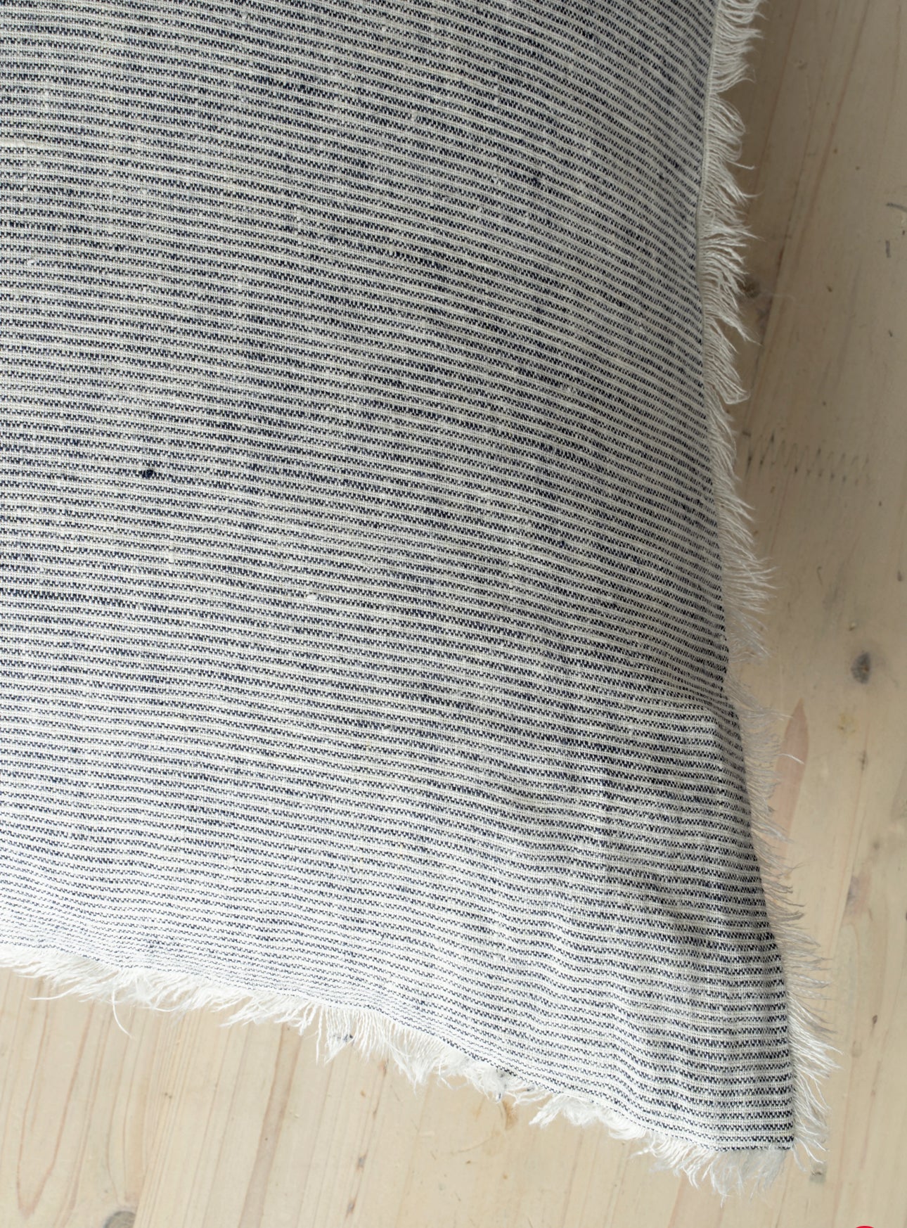 Linen striped pillow 24x24” - navy rental