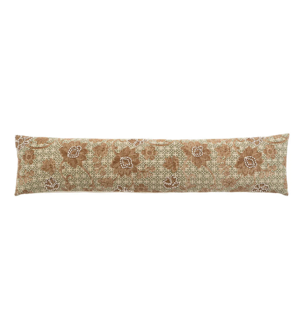 Rosa floral long pillow rental