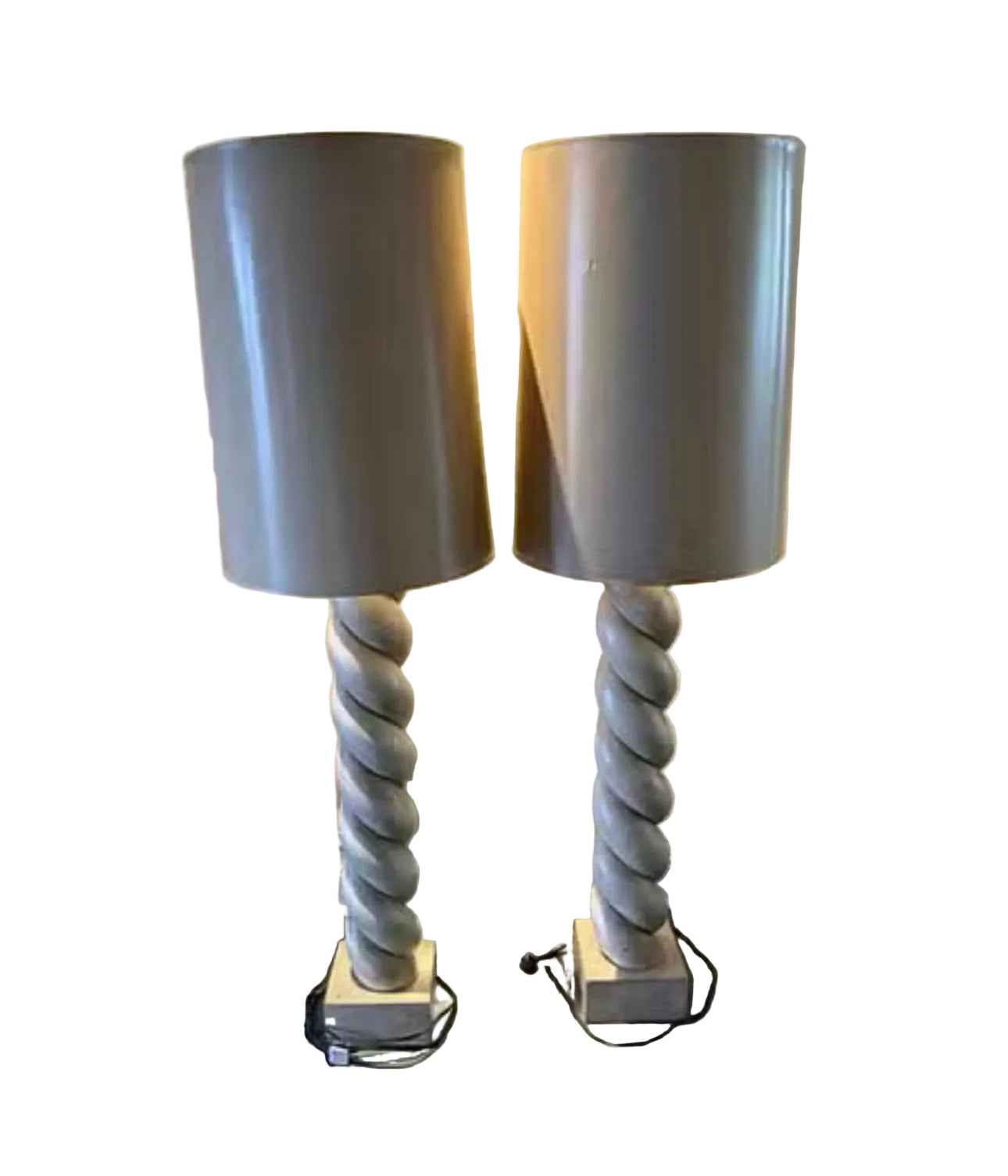 Statement vintage turned floor lamp rental