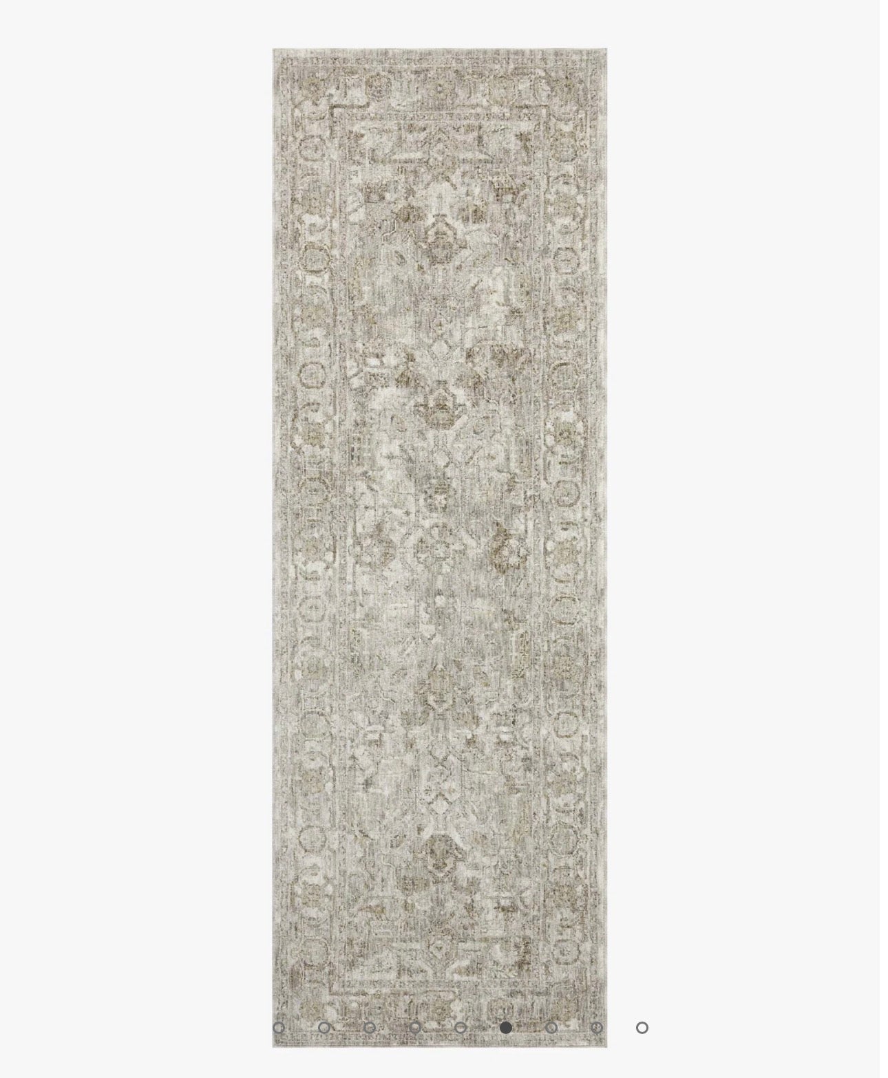 Honora grey taupe rug runner rental 2’7”x10’