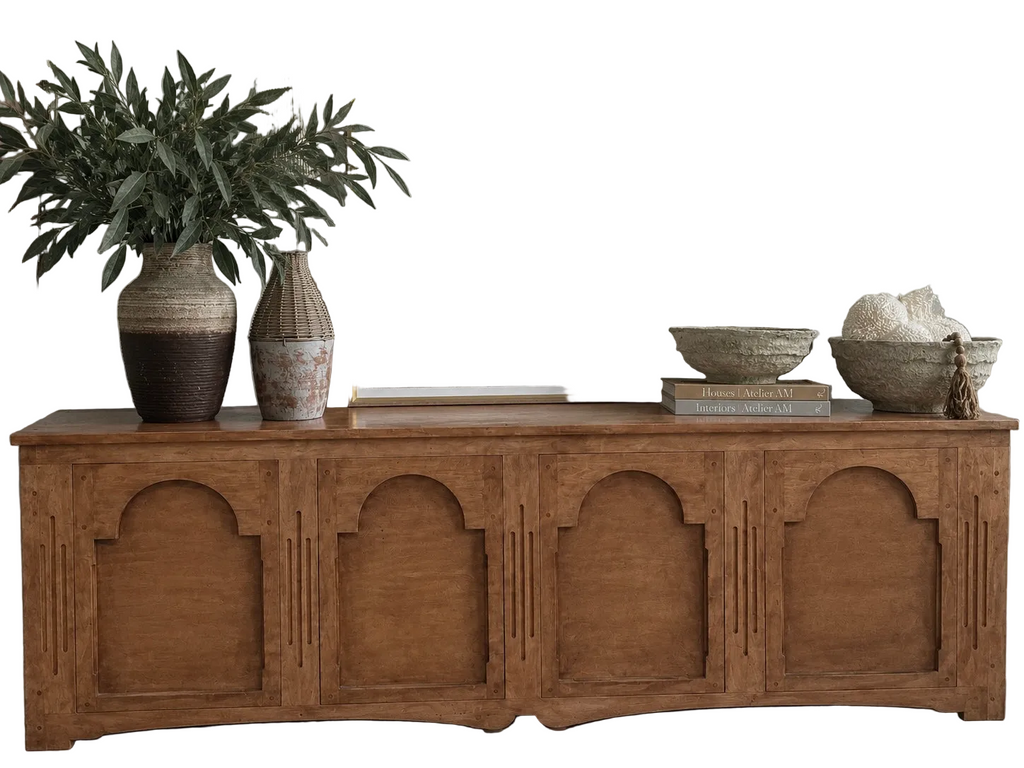 Long 90” antique sideboard rental